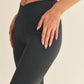 Dottie Black High Waist Crossover Flare Legging