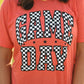 Orange Checkered Game Day Tee