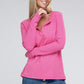 Melange Baby Waffle V-Neck Long Sleeve Top