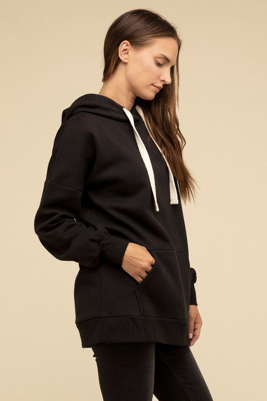 Oversized Hoodie Longline Sweatshirt