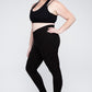 Plus Size V Waist Full Length Leggings