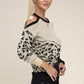 Leopard Print Color Block Sweater