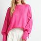 Lindsey Plus Solid Boat Neck Long Sleeve Sweater