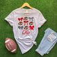 College Football Bows & Footballs Graphic Tee